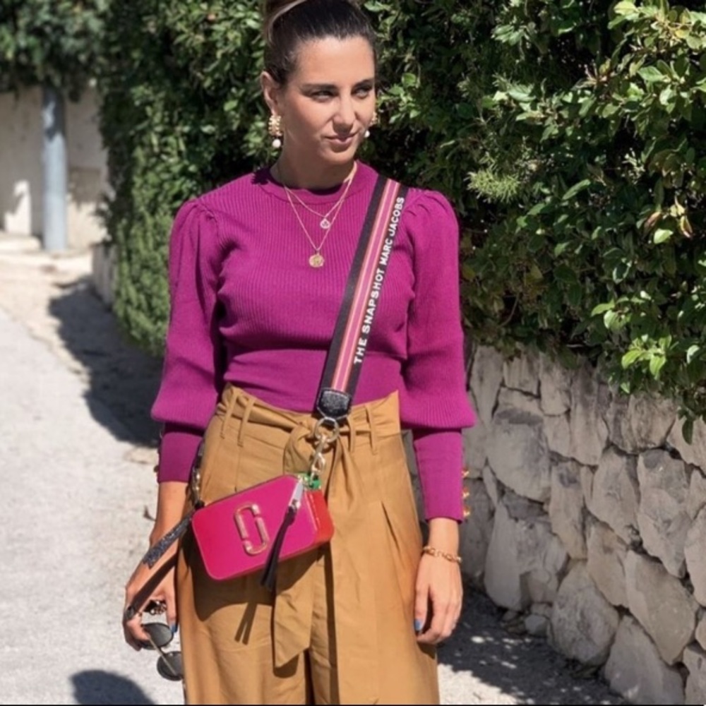 ZARA RIBBED SWEATER W/GOLD BUTTONS - Picture 5 of 8